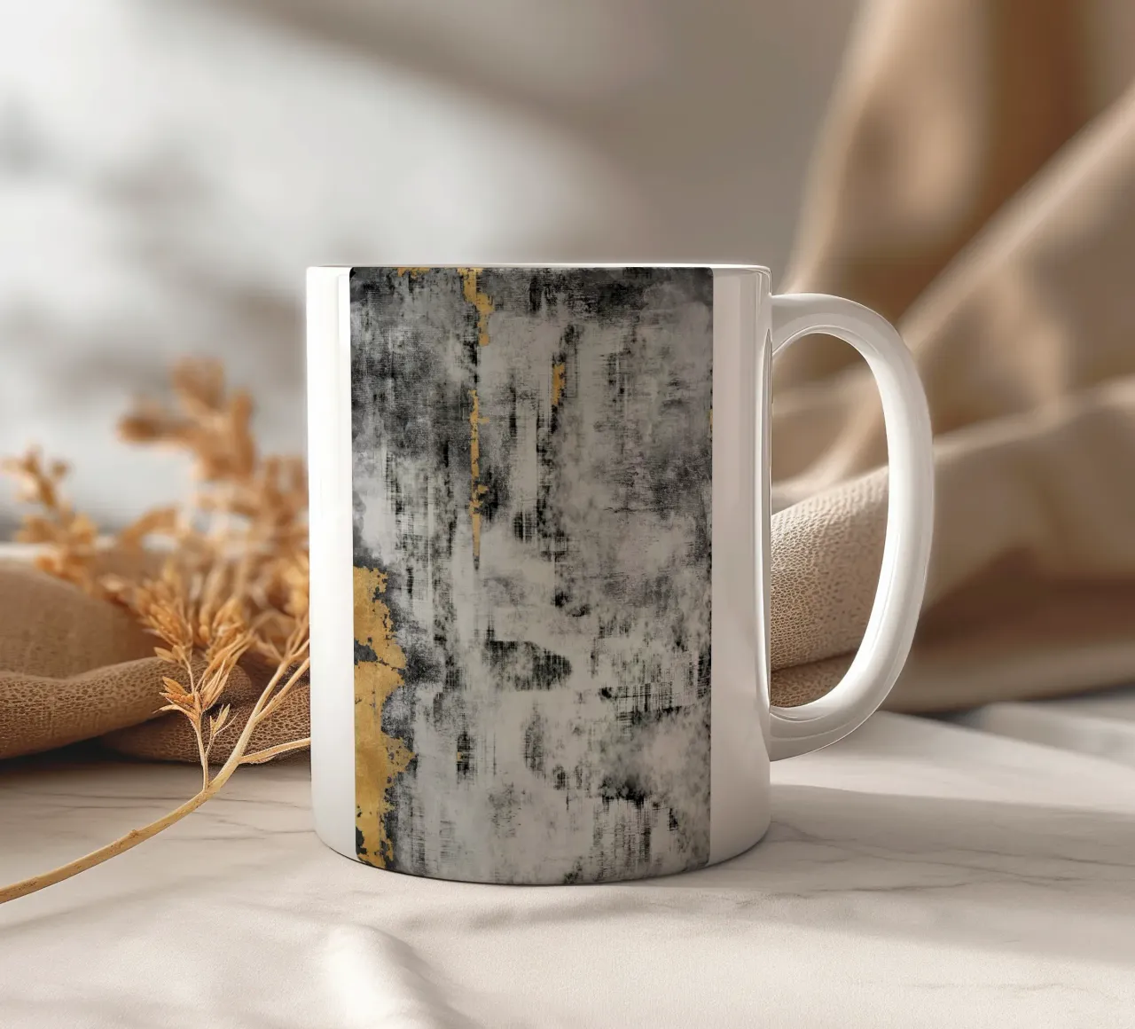 abstract brushstrokes modern art 3 tazza in ceramica da vintageshop