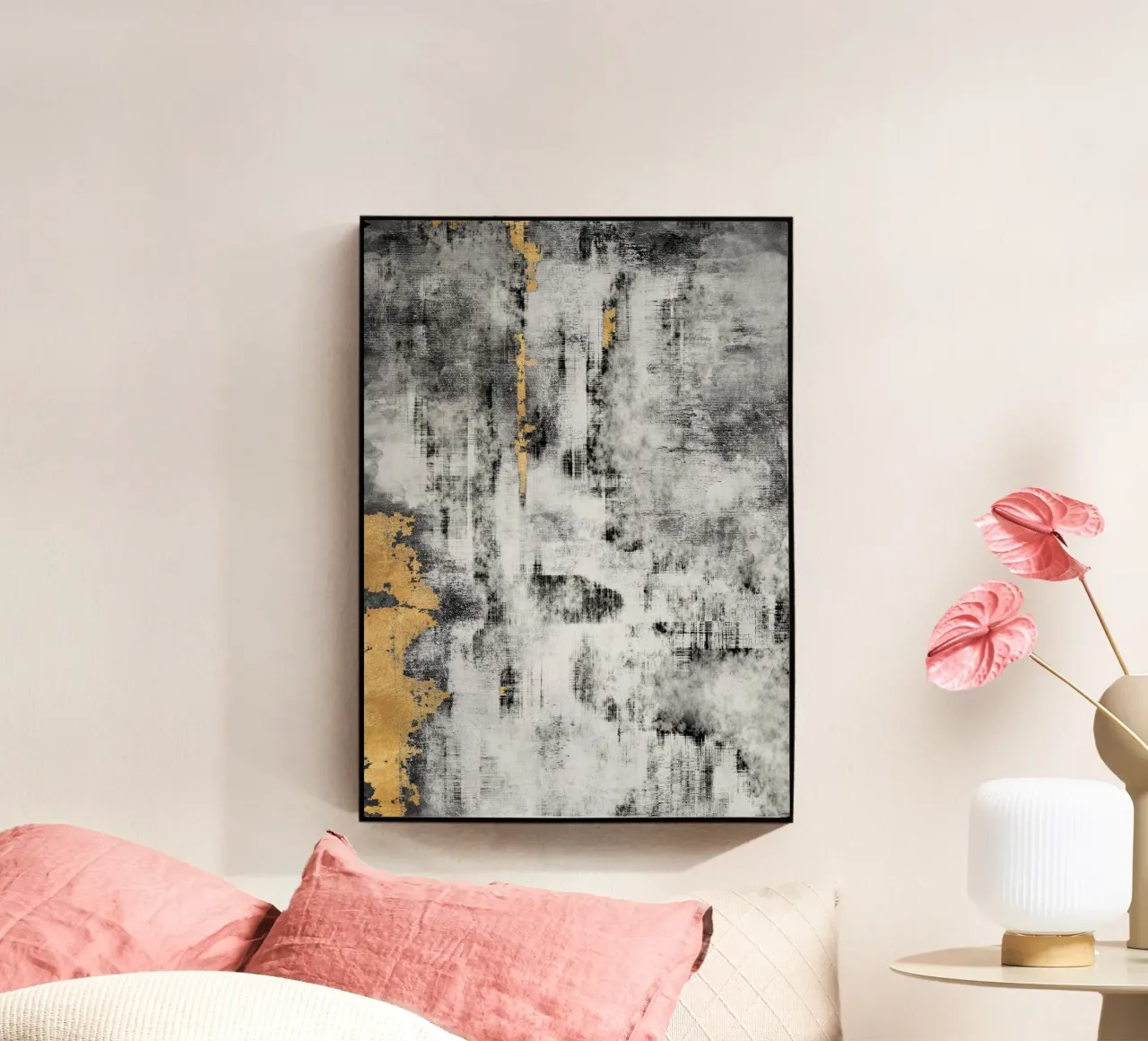 abstract brushstrokes modern art 3 plexiglass da vintageshop