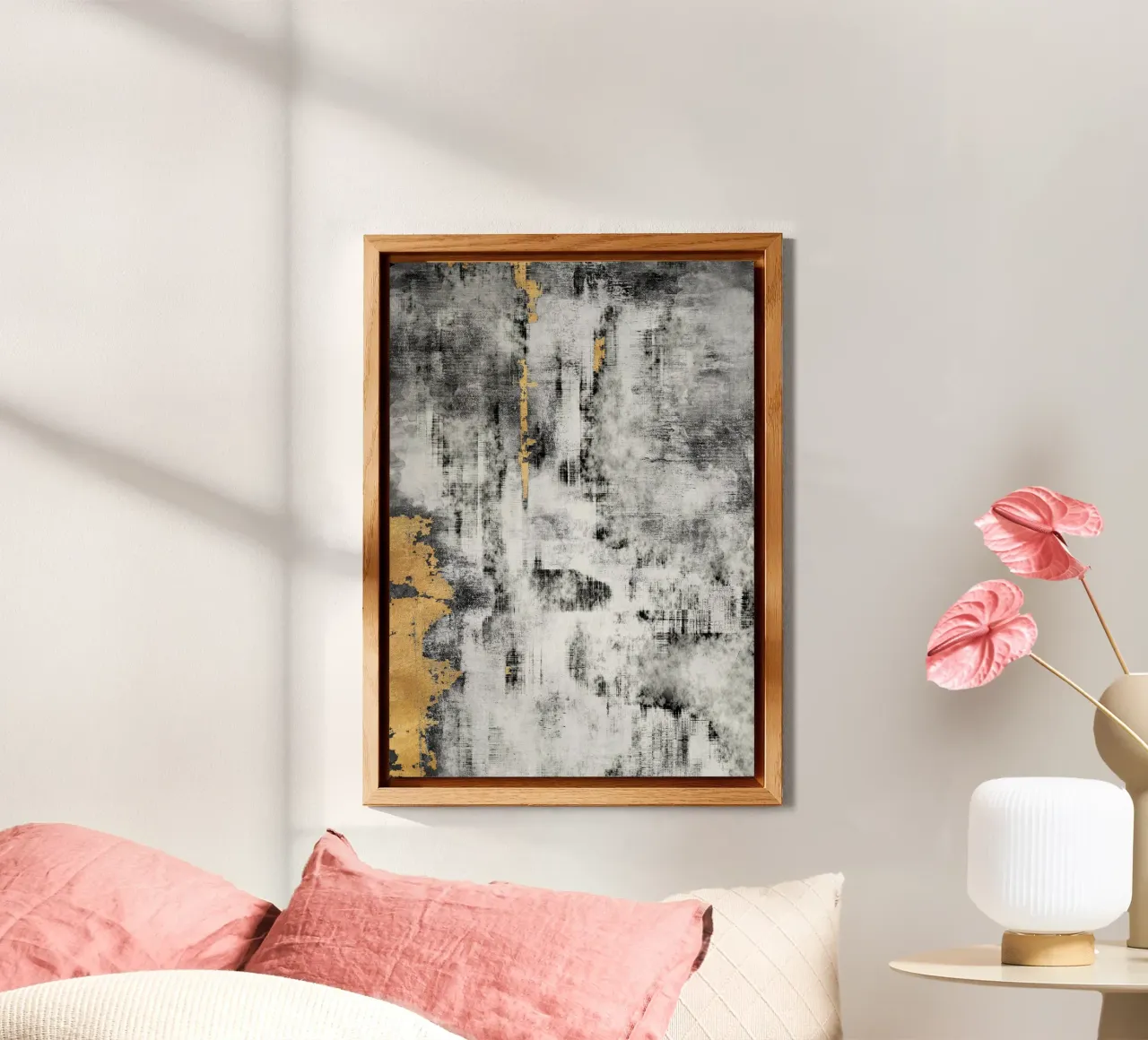 abstract brushstrokes modern art 3 alluminio dibond da vintageshop