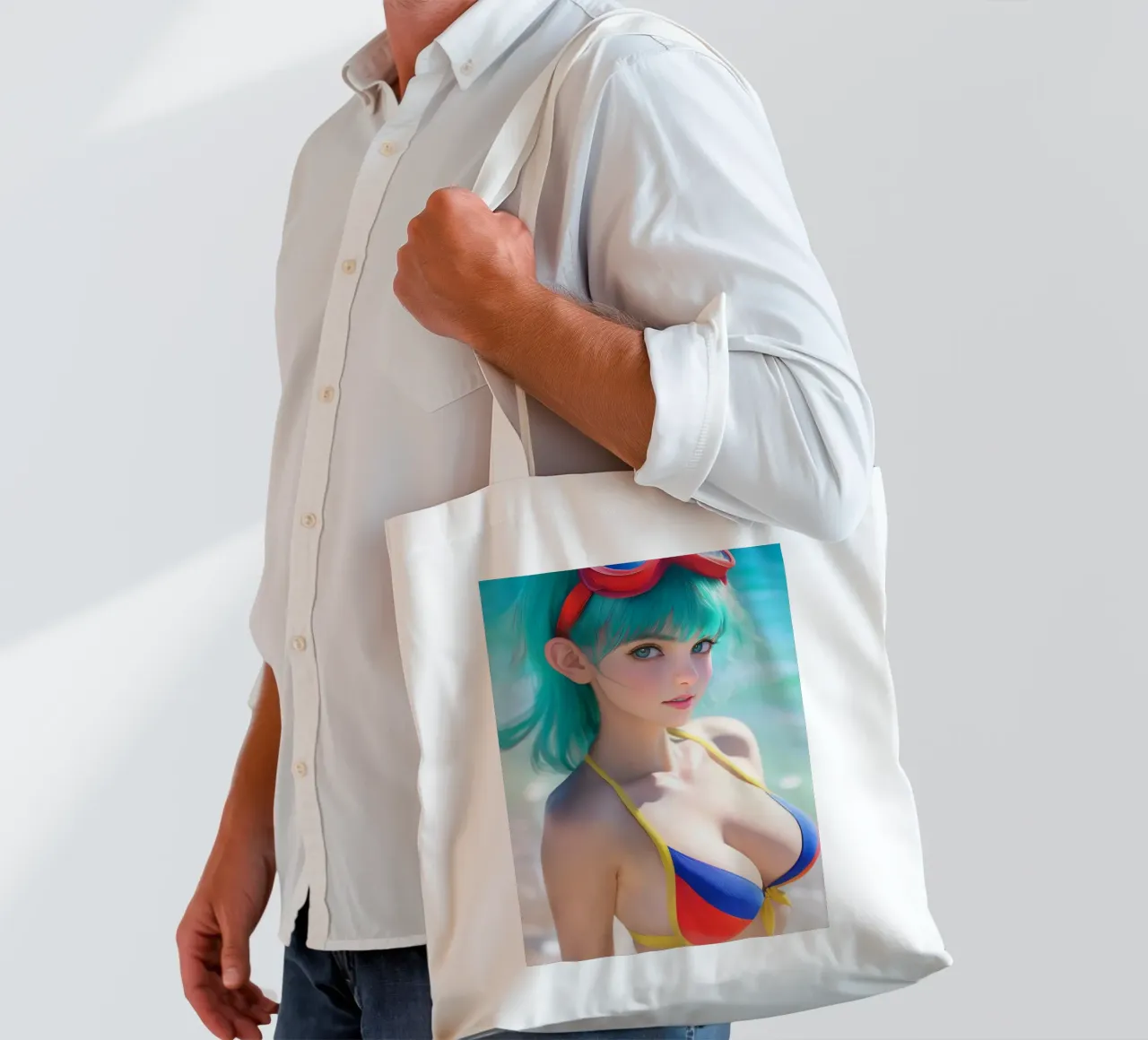 Android 18 Dragon Ball tote bag by Fleur de Lys