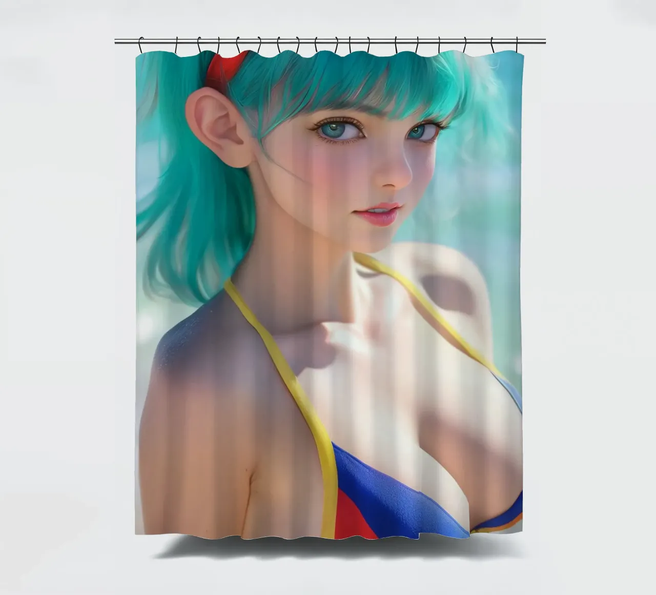 Android 18 Dragon Ball shower curtain by Fleur de Lys