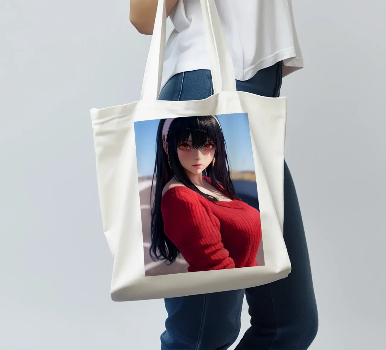 Yor Forger Spy X Family borsa in juta da Fleur de Lys