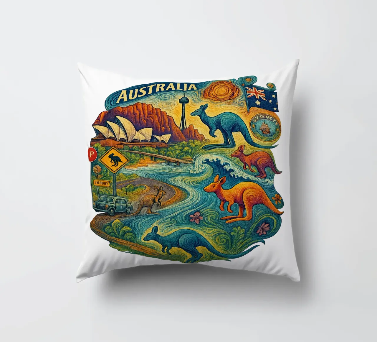 Free Australia 1 cuscino da Vintage Van Gogh