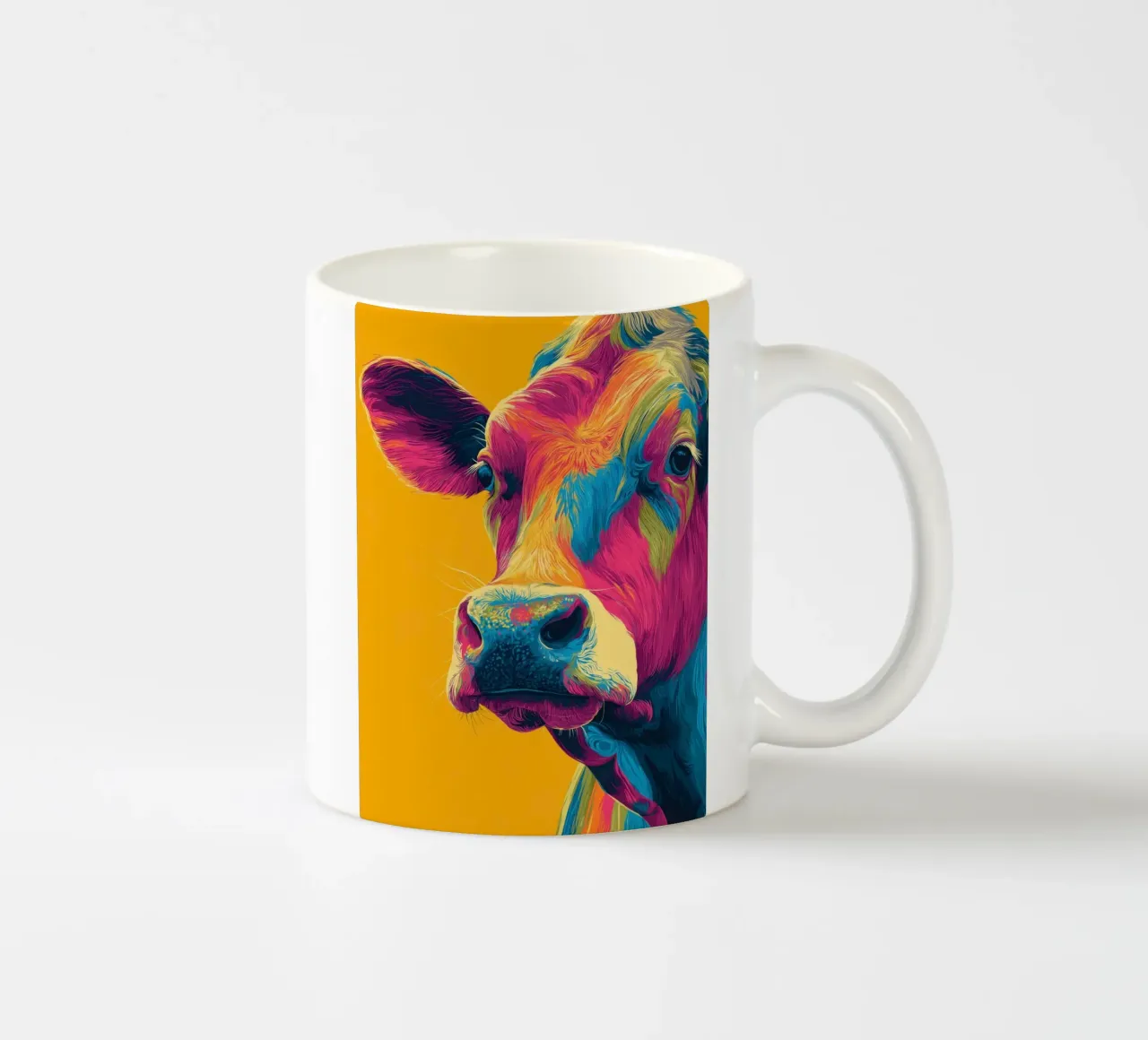Mucca colorata tazza in ceramica da Pictura
