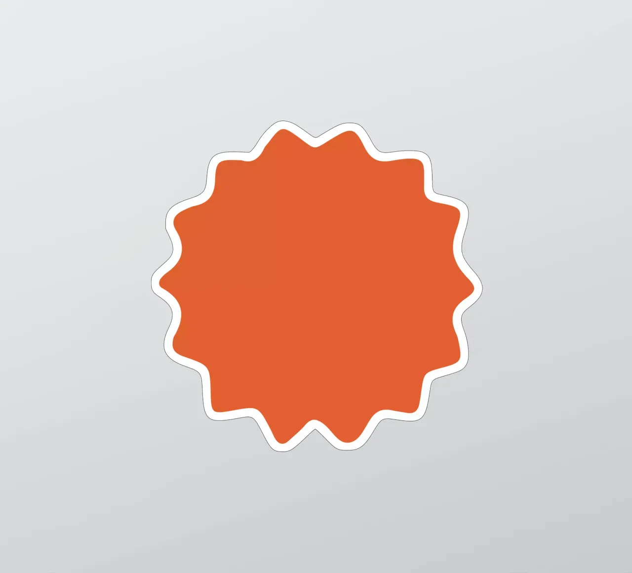 orange button adesivo da Sticker King