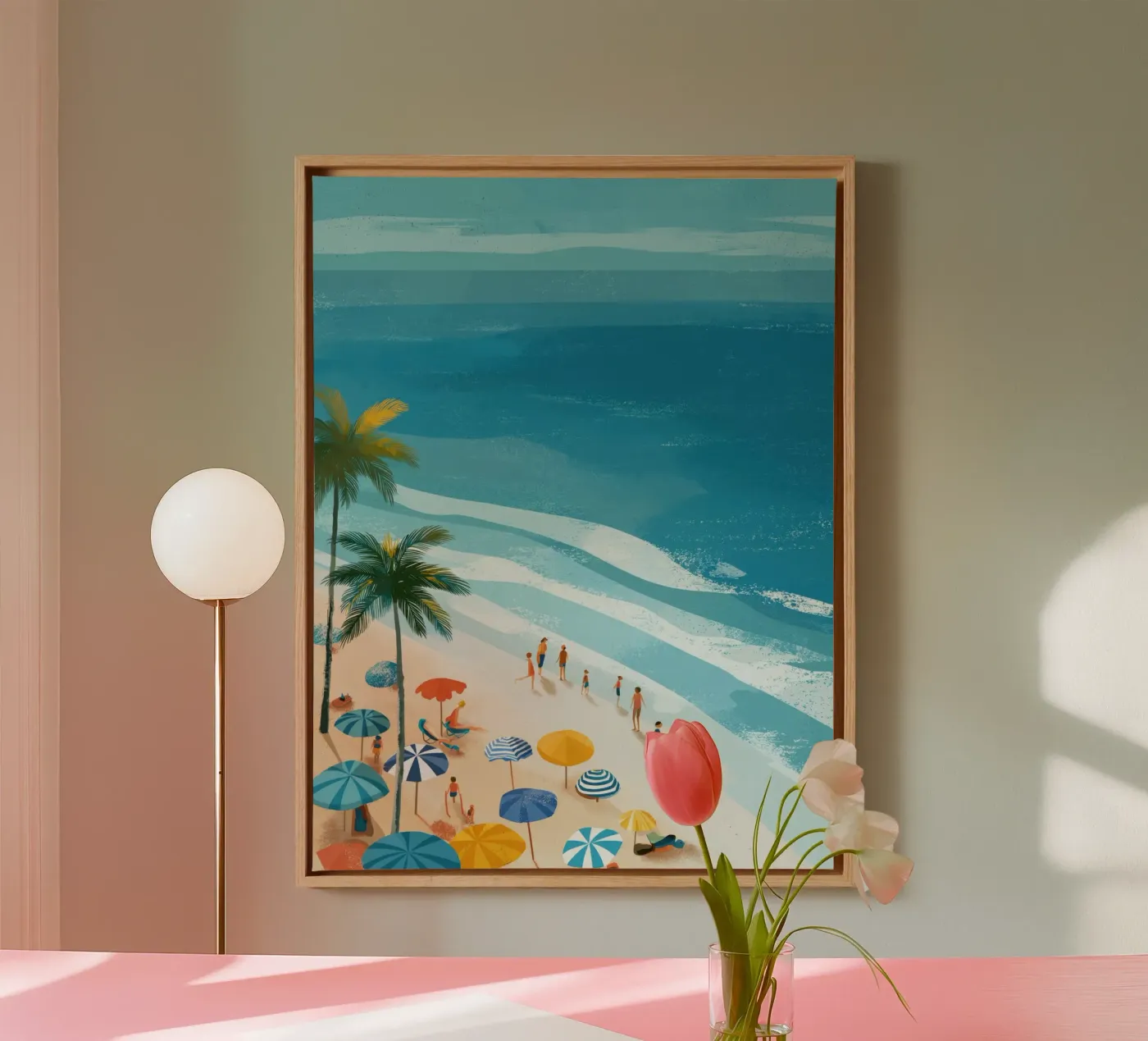 Strand canvas van Pictura