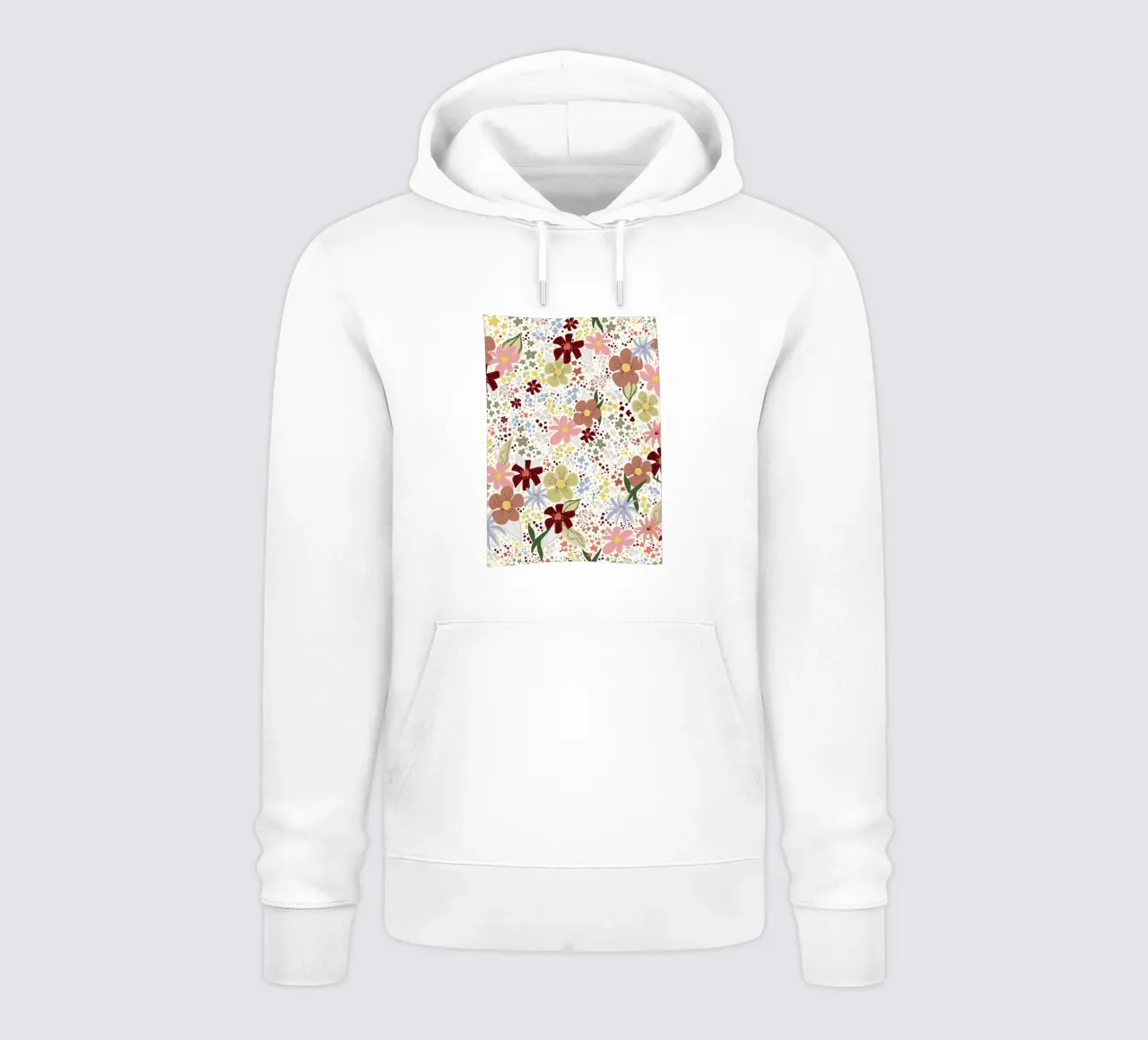 Autunno motivo floreale caldo botanico arte boho felpa con cappuccio da gulsengunel