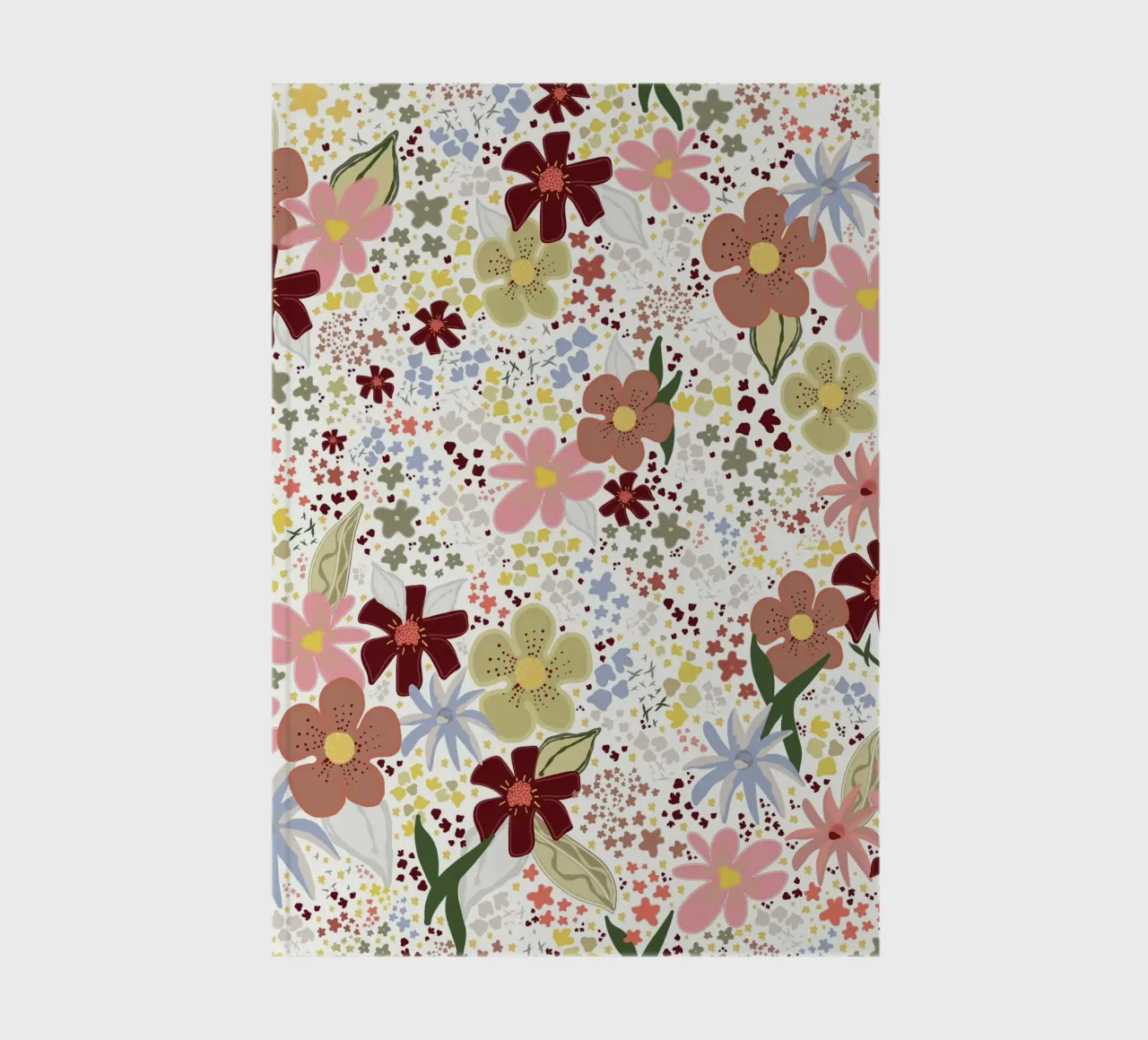 Autumn floral pattern notebook by gulsengunel