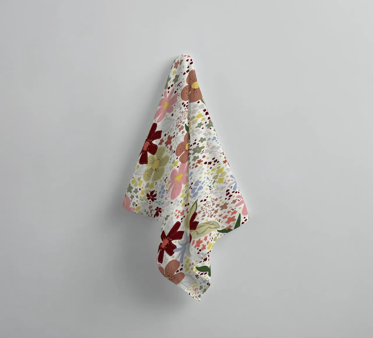 Autumn floral pattern towel by gulsengunel