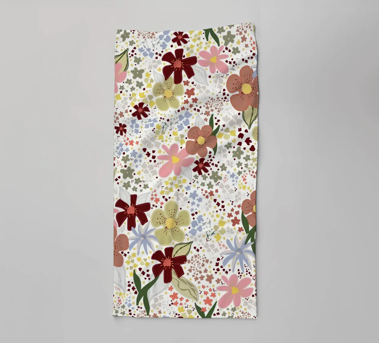 Autumn floral pattern towel by gulsengunel