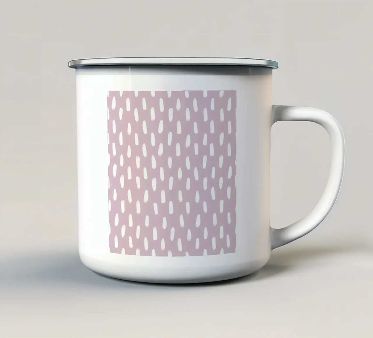 Abbigliamento attivo disegnato a mano linee bianche pennello semplice modello tazza in smalto da gulsengunel