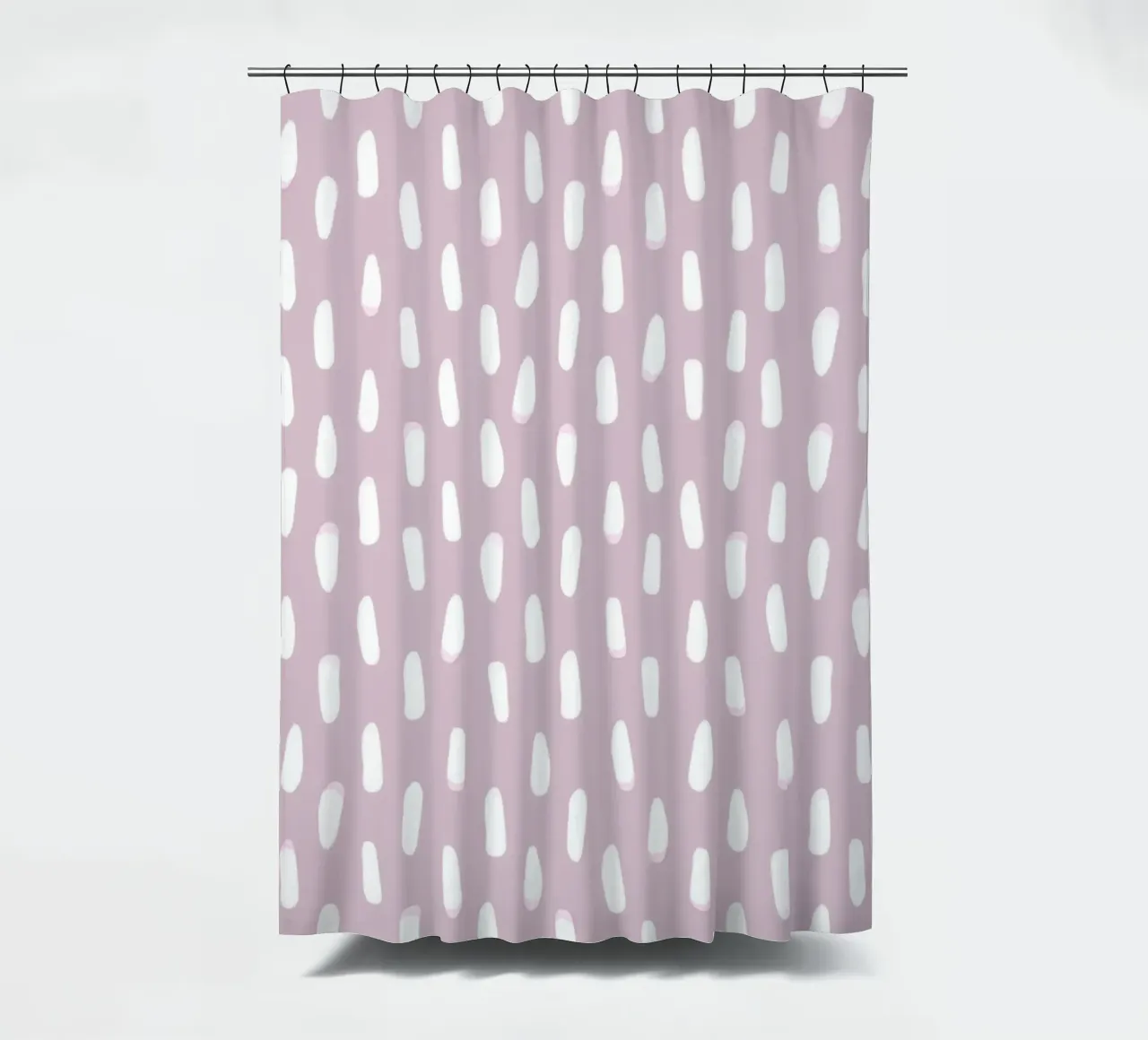Abbigliamento attivo disegnato a mano linee bianche pennello semplice modello tenda da doccia da gulsengunel