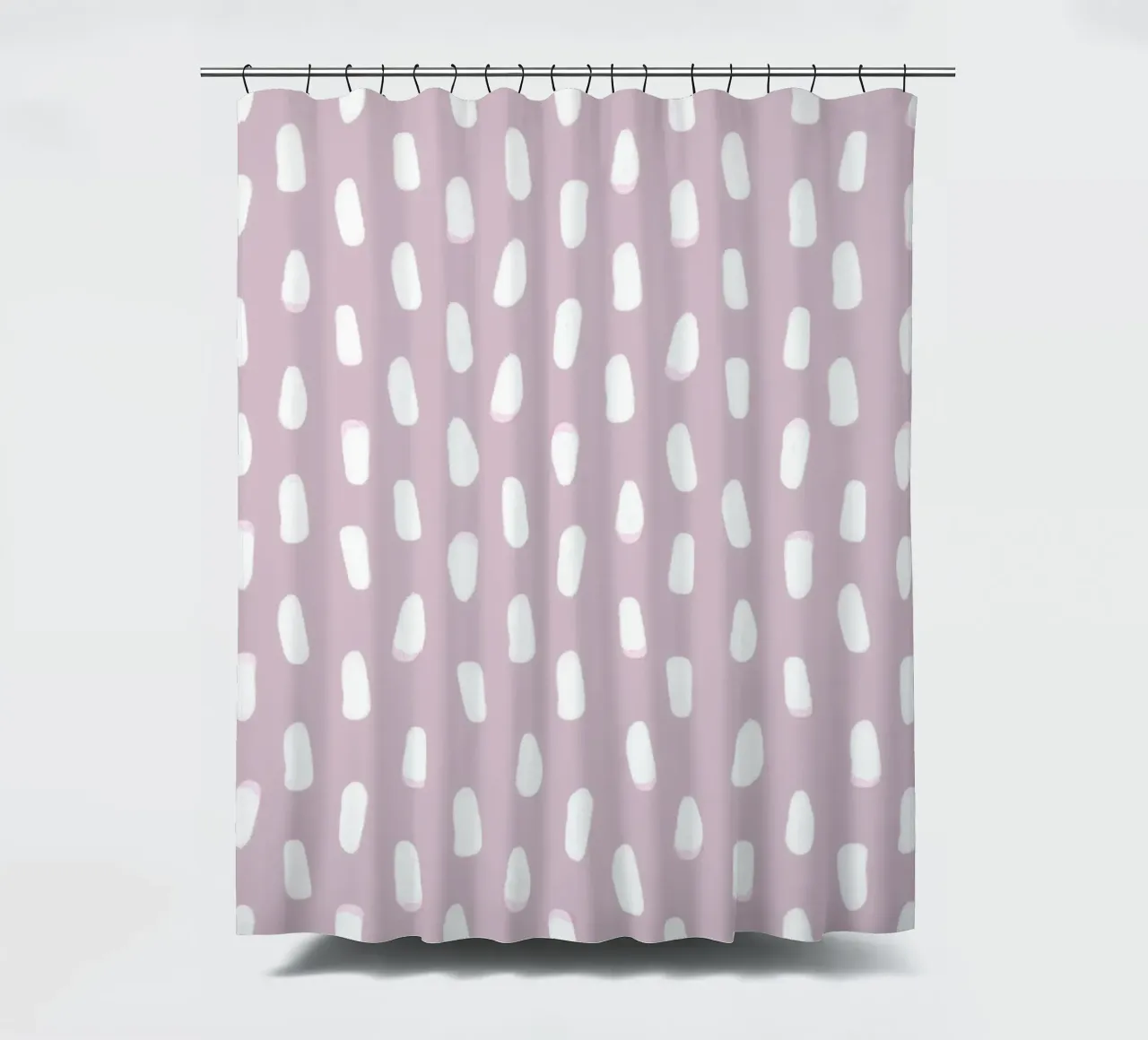 Abbigliamento attivo disegnato a mano linee bianche pennello semplice modello tenda da doccia da gulsengunel