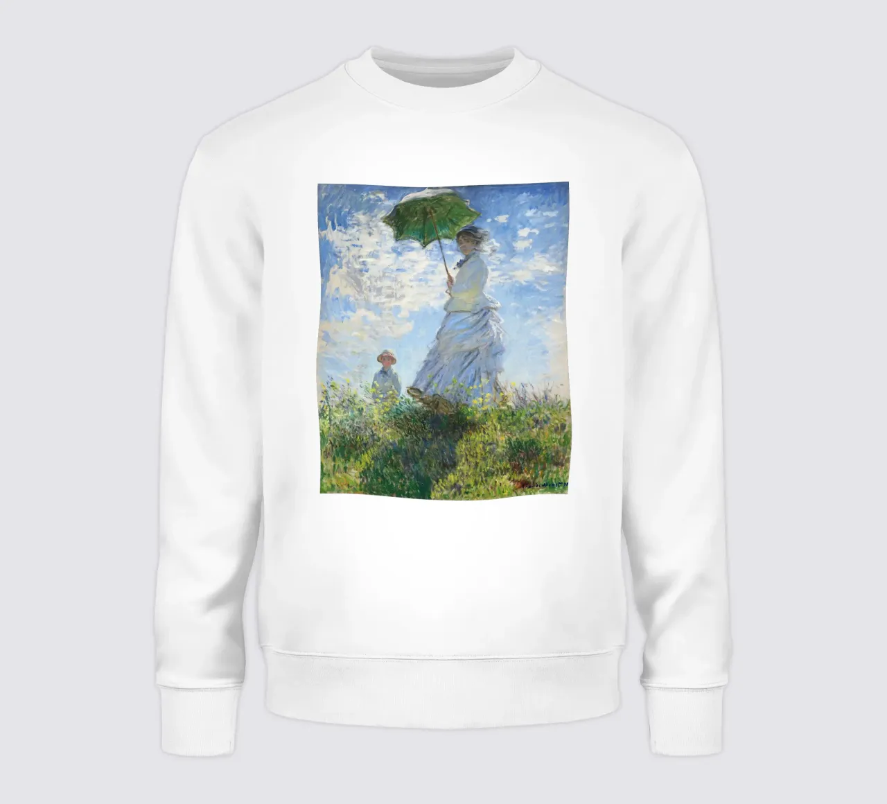 Madame Monet e suo figlio (1875) di Claude Monet felpa da Classic Art Prints