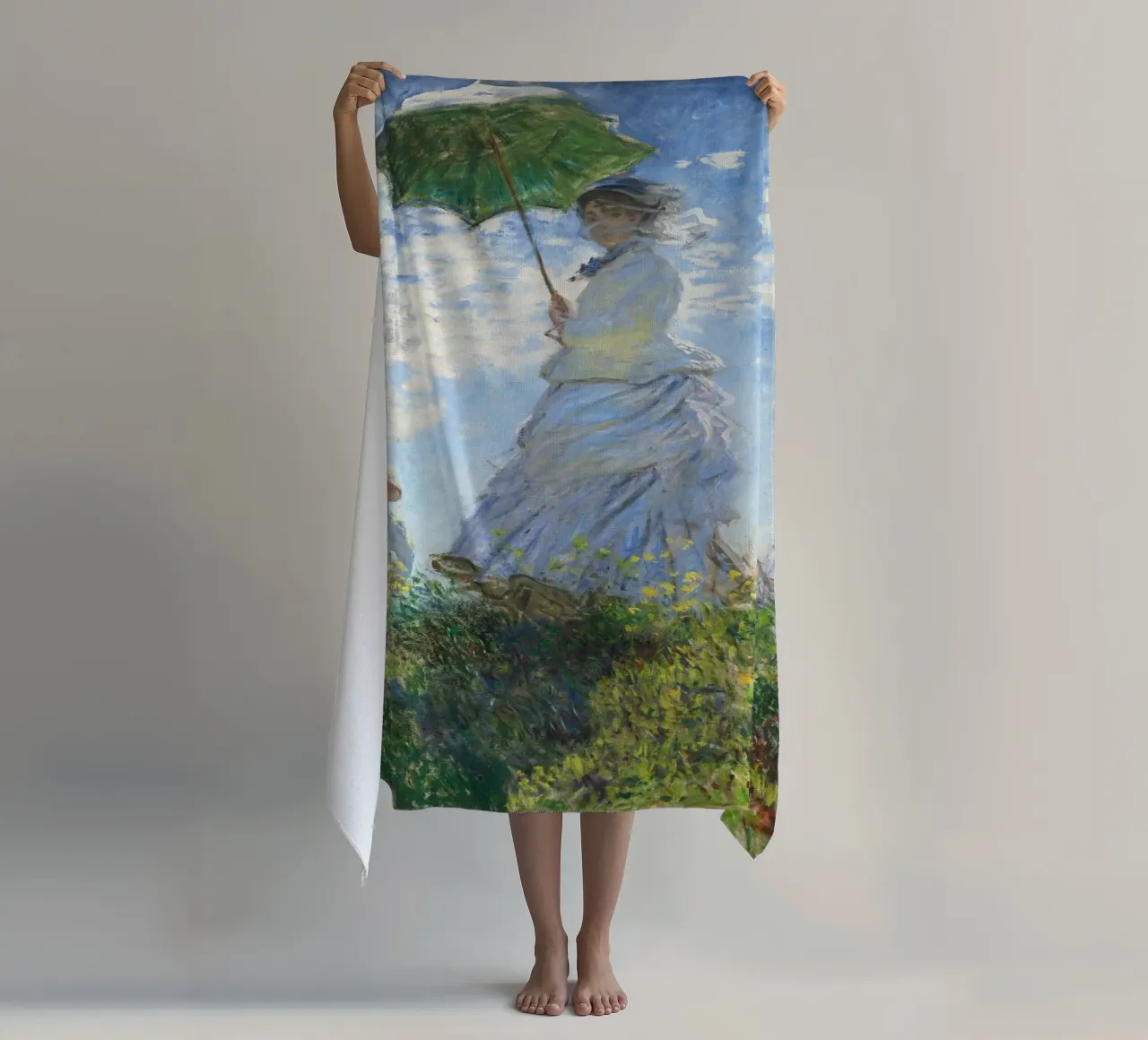 Madame Monet e suo figlio (1875) di Claude Monet telo mare da Classic Art Prints
