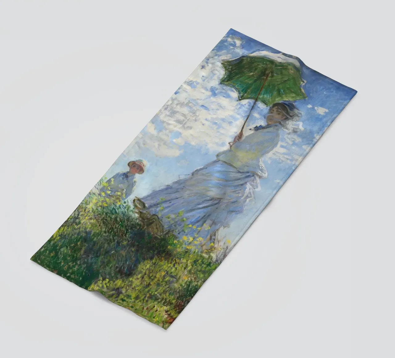 Madame Monet e suo figlio (1875) di Claude Monet telo mare da Classic Art Prints
