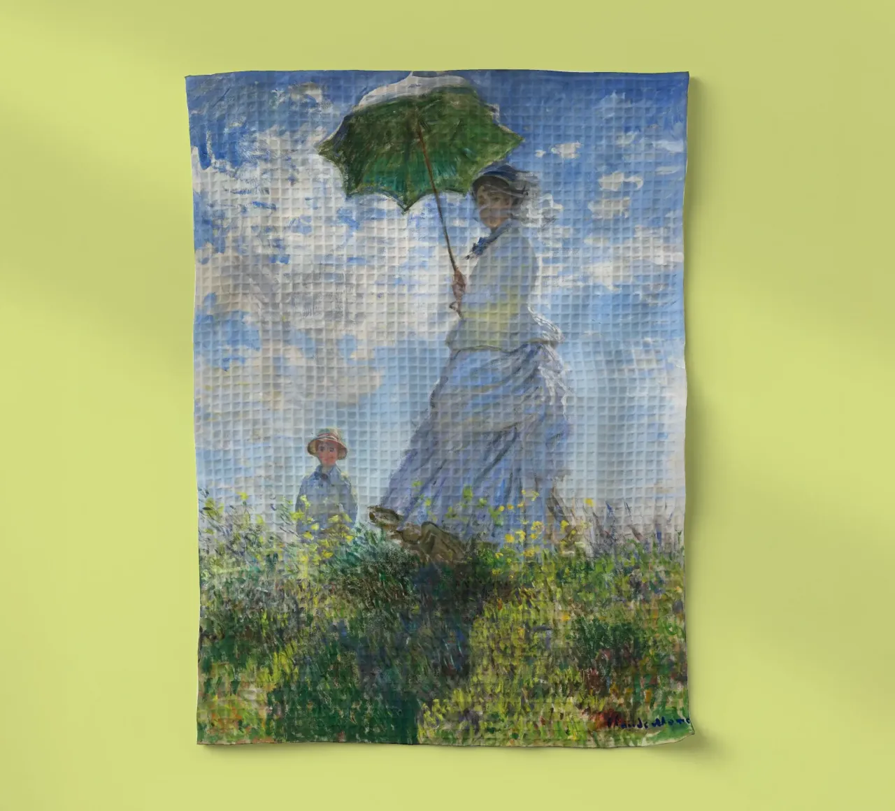 Madame Monet e suo figlio (1875) di Claude Monet canovaccio da cucina da Classic Art Prints