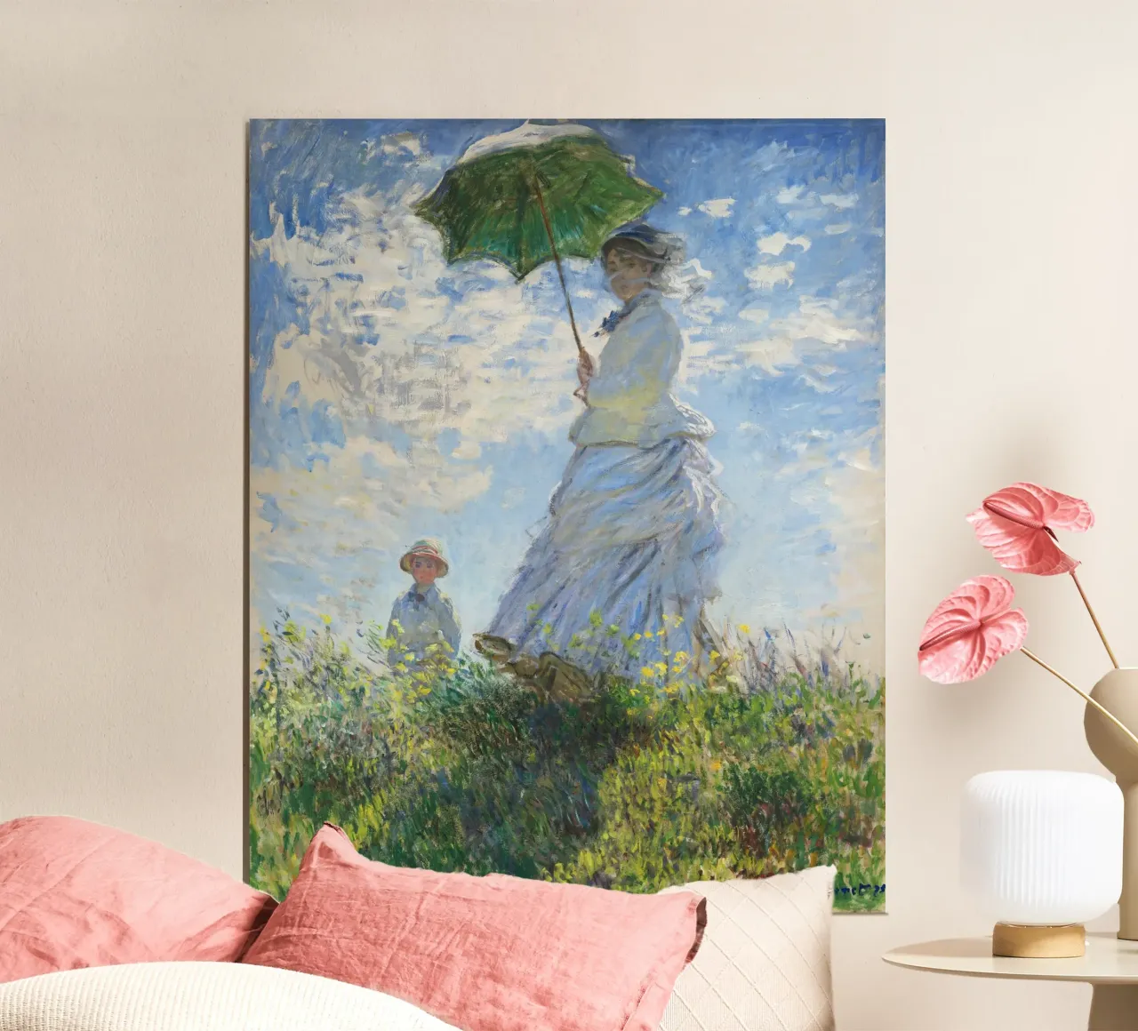Madame Monet e suo figlio (1875) di Claude Monet poster da Classic Art Prints