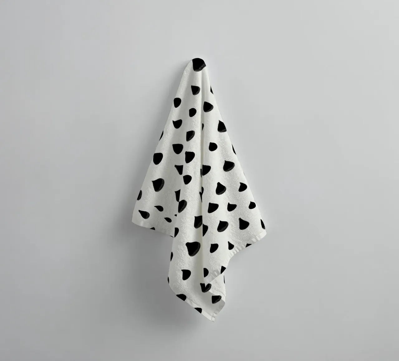Active wear, modello semplice con gocce d'acqua nere disegnate a mano asciugamano da bagno da gulsengunel