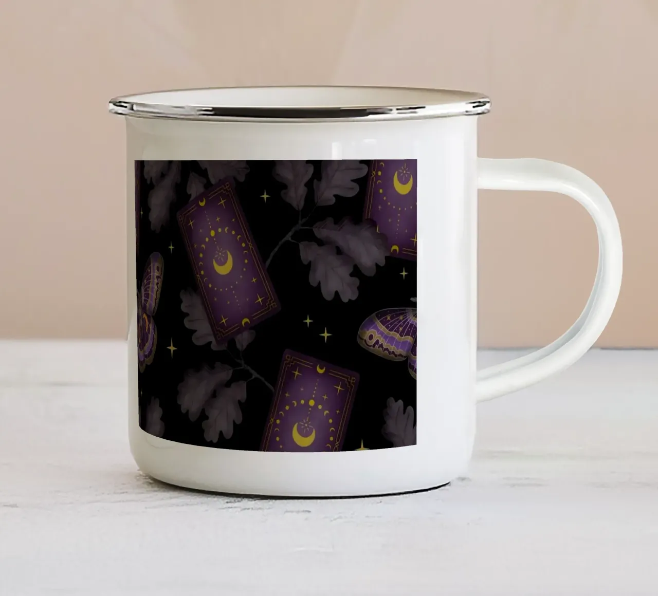 Nocturna Tarot tazza in smalto da Vivi Nicolin