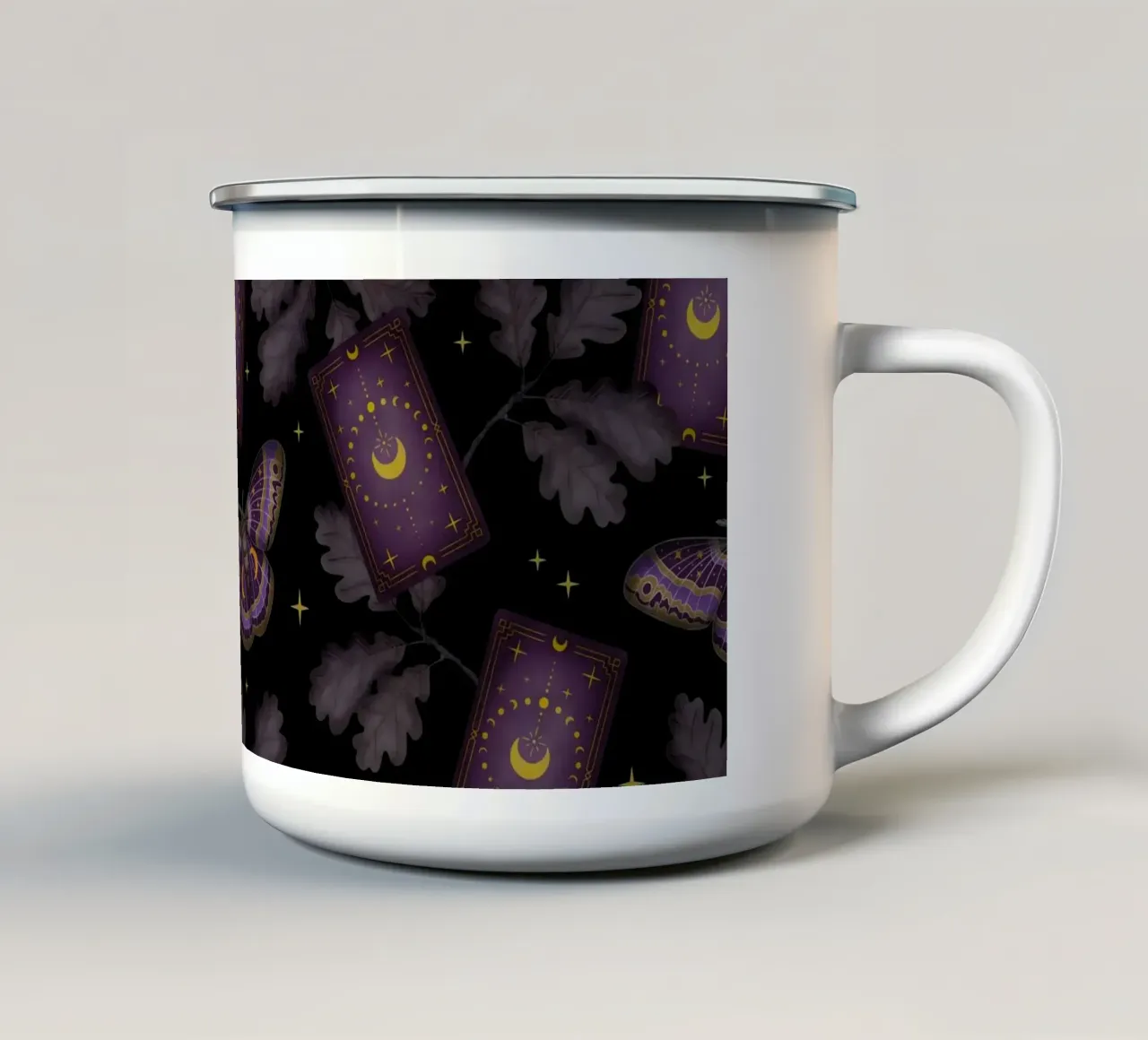 Nocturna Tarot tazza in smalto da Vivi Nicolin