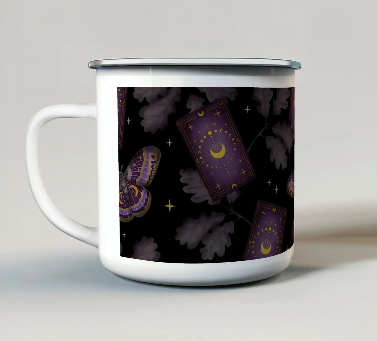 Nocturna Tarot tazza in smalto da Vivi Nicolin
