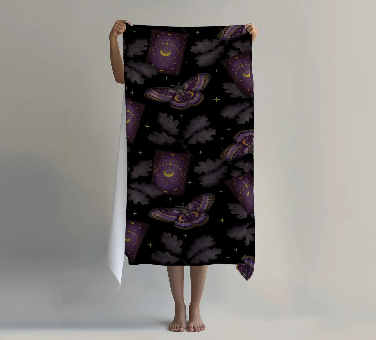 Nocturna Tarot beach towel by Vivi Nicolin