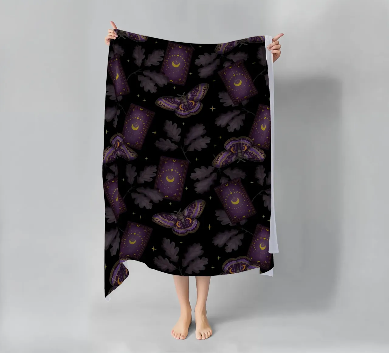 Nocturna Tarot beach towel by Vivi Nicolin