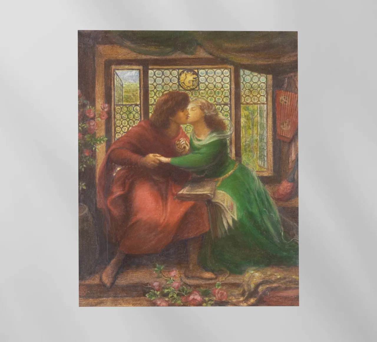 Paolo and Francesca da Rimini by Dante Gabriel Rossetti pellicola backlit da Venus Art