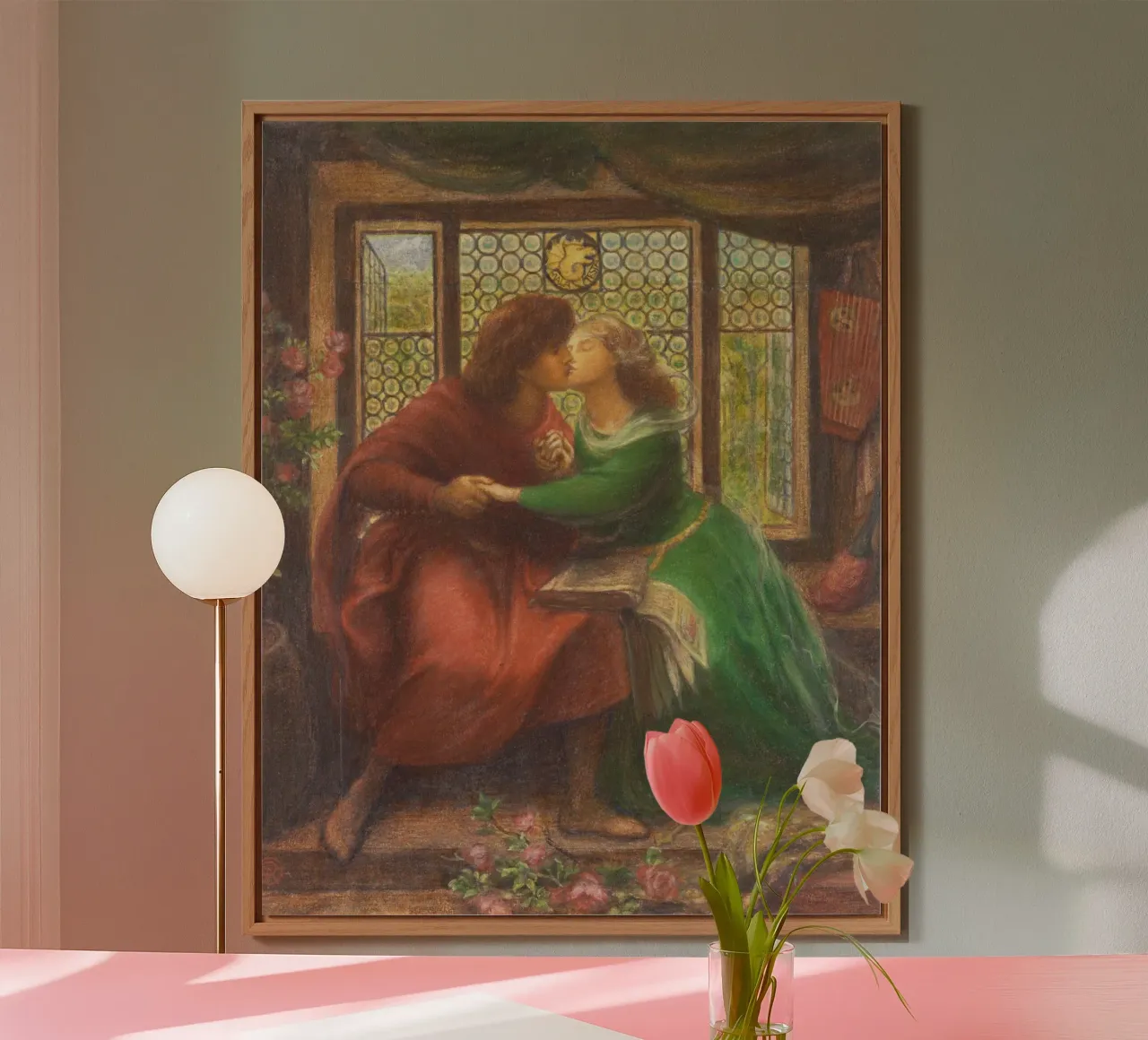 Paolo and Francesca da Rimini by Dante Gabriel Rossetti alluminio dibond da Venus Art