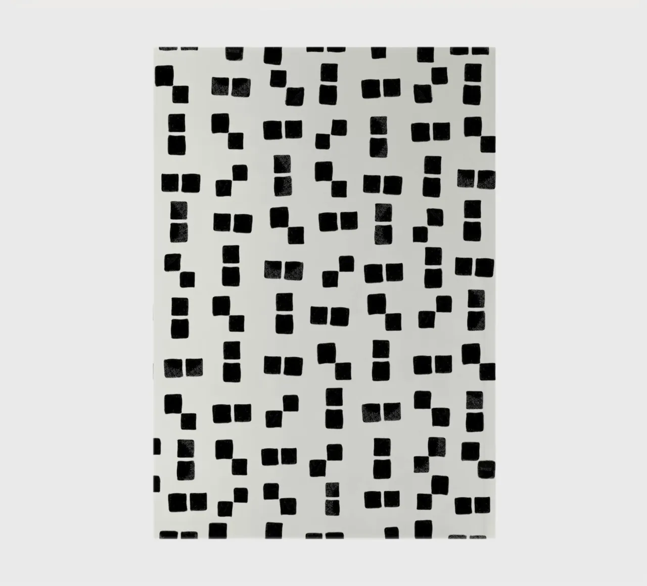Active wear hand drawn black squares simple pattern notebook by gulsengunel