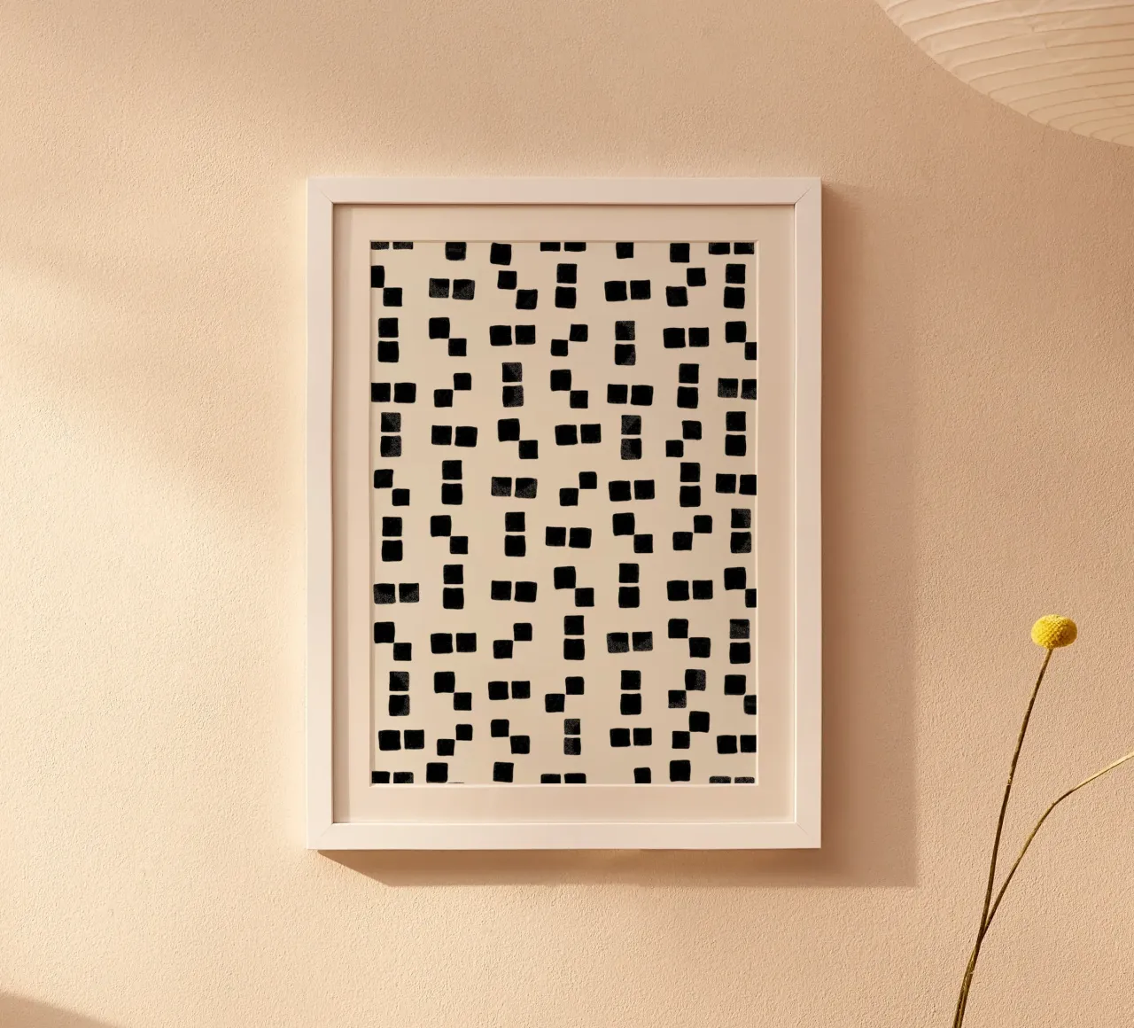 Abstract black squares pattern modern geometric art hahnemühle by gulsengunel
