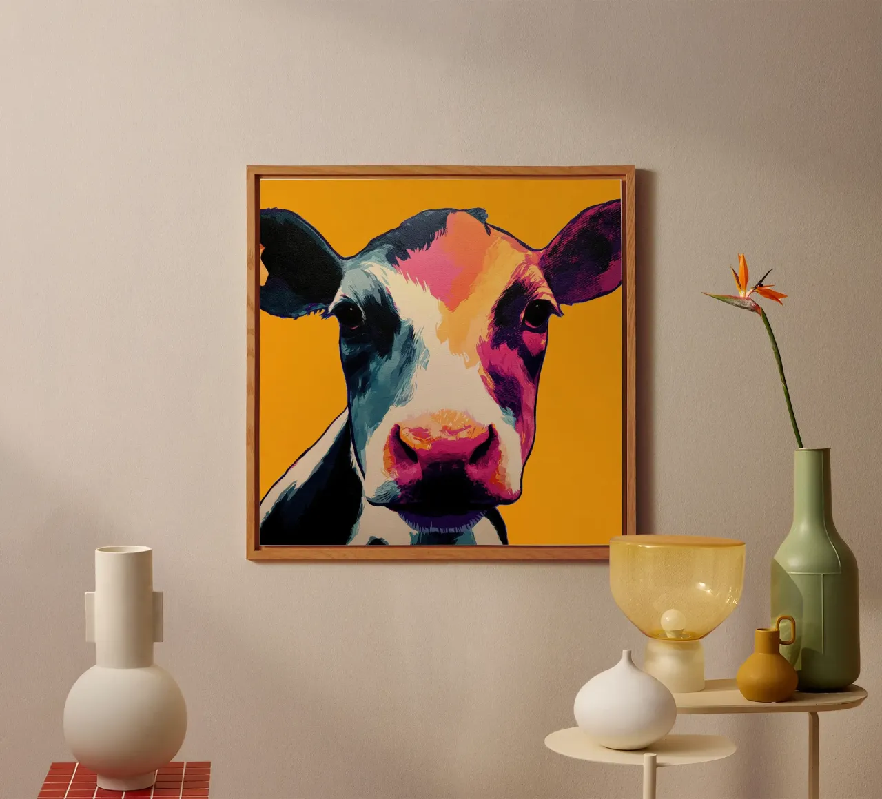 Koe pop art alu-dibond by Pictura