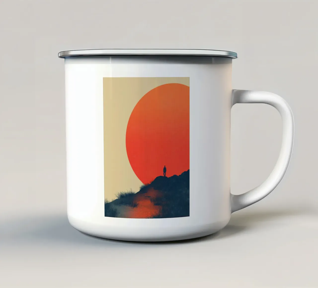 Sunset tazza in smalto da Pictura