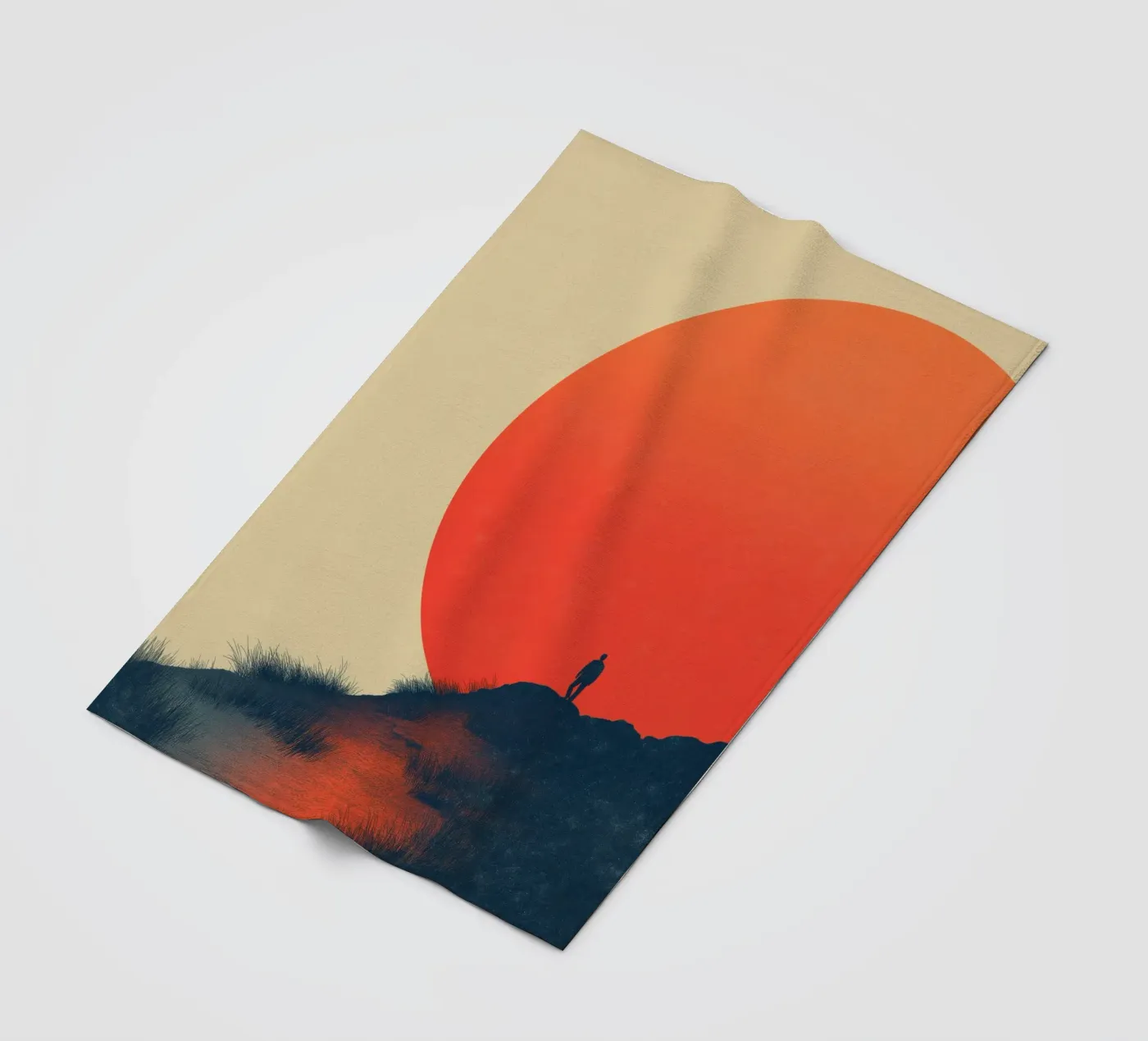 Zonsondergang fleecedeken van Pictura