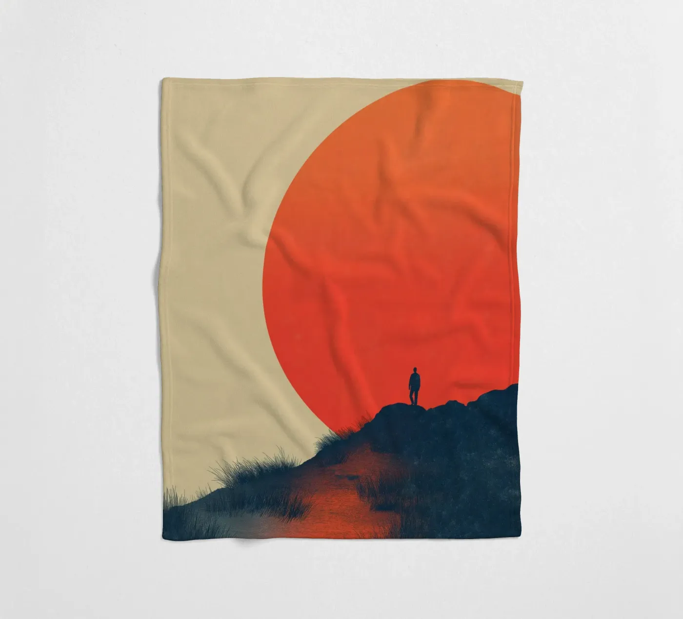 Zonsondergang fleecedeken van Pictura