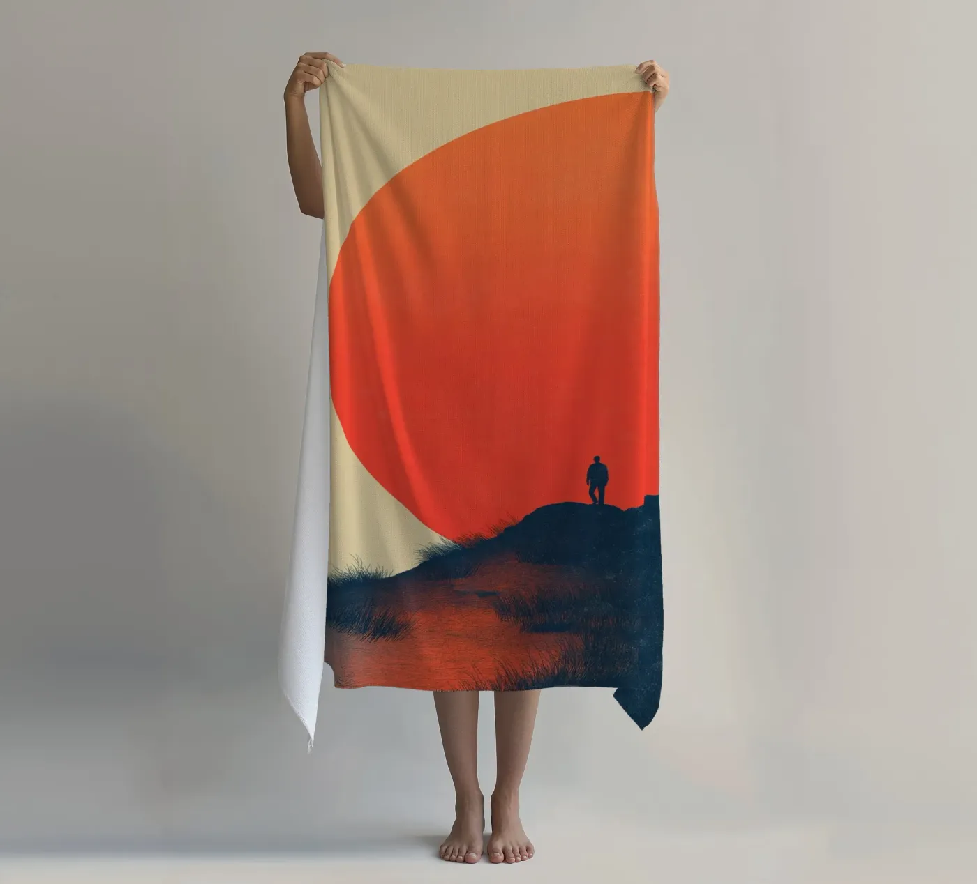 Zonsondergang strandhanddoek van Pictura