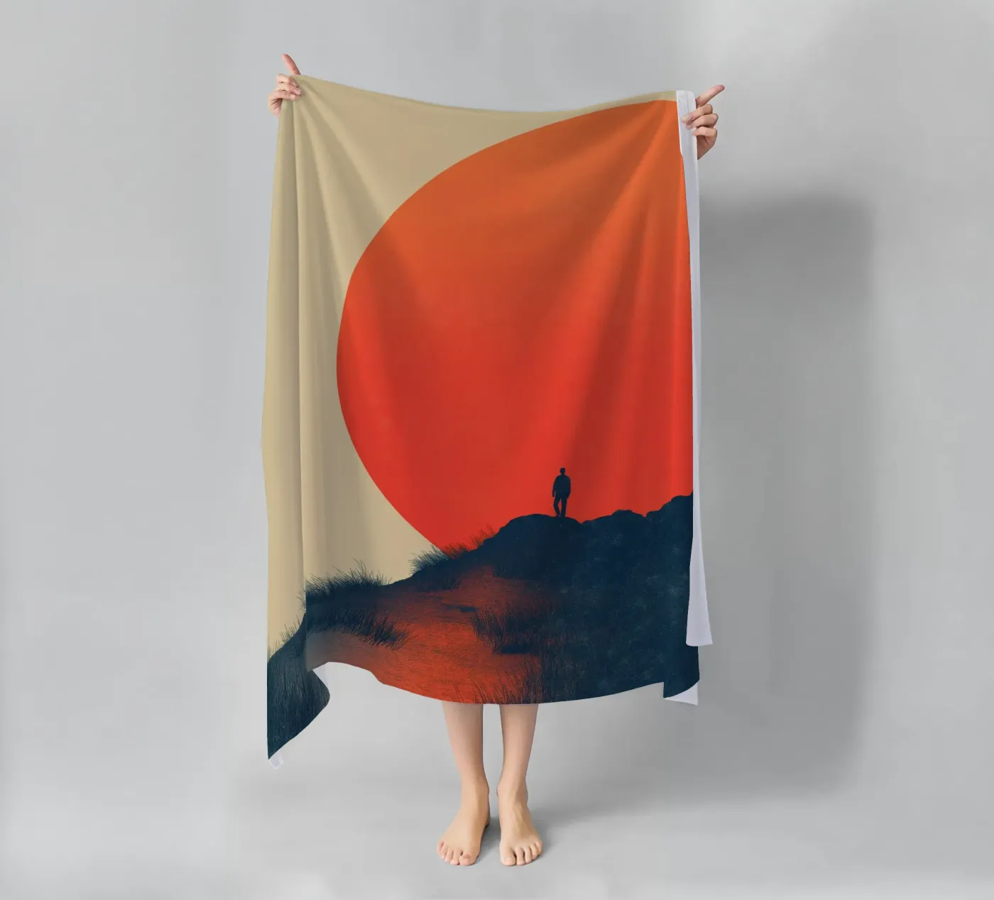 Zonsondergang strandhanddoek van Pictura