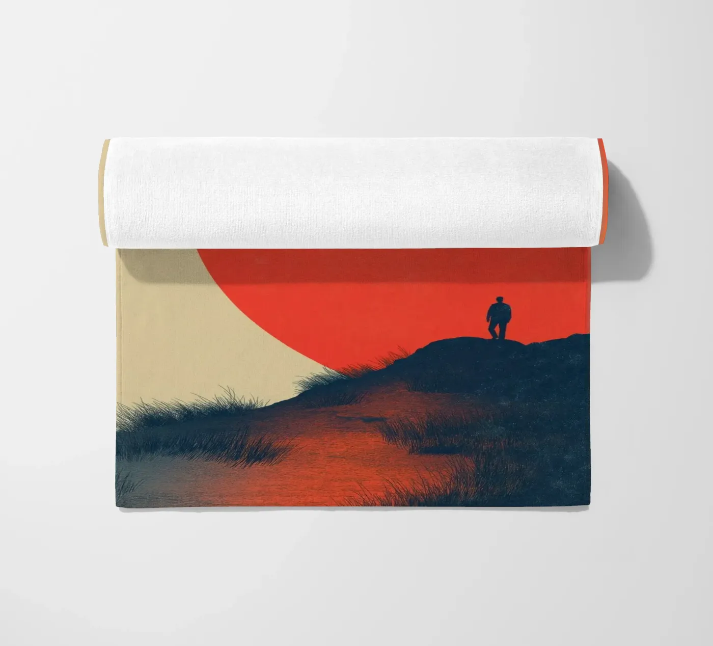 Zonsondergang strandhanddoek van Pictura