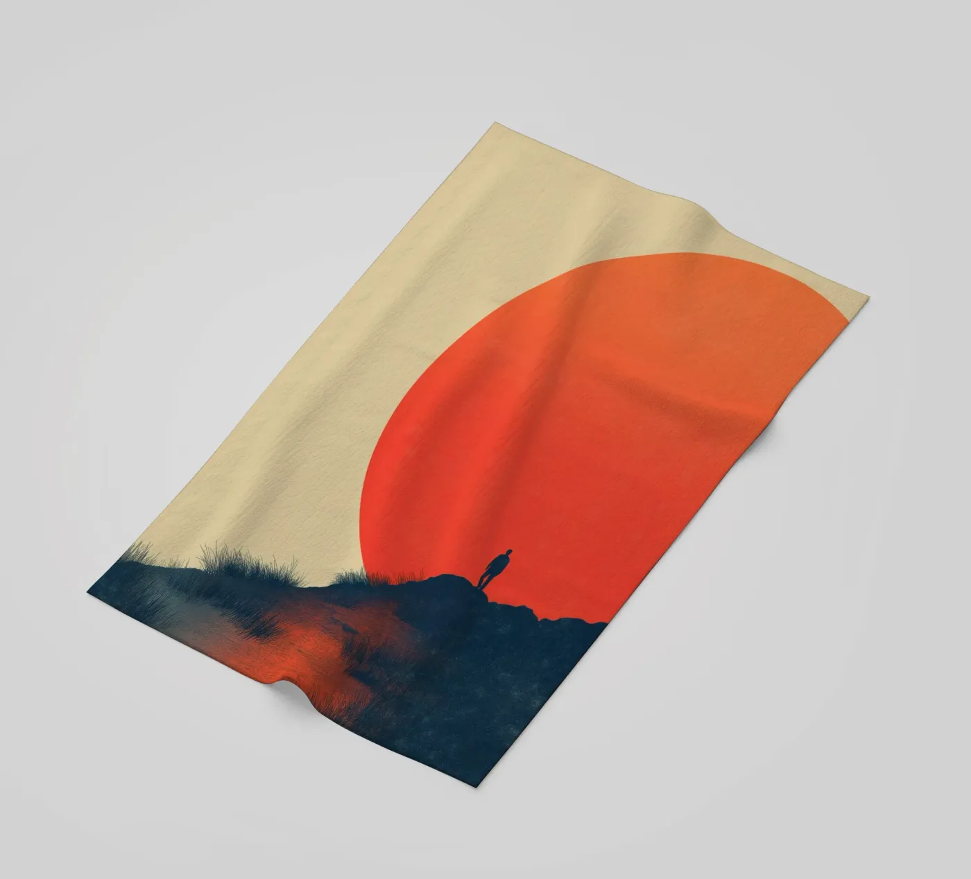 Zonsondergang strandhanddoek van Pictura