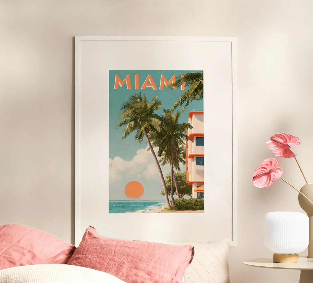 Miami vintage Reiseposter Poster von Vintage Travel Art