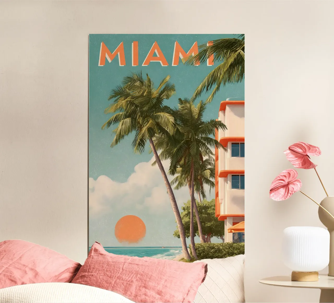 Miami vintage Reiseposter Poster von Vintage Travel Art