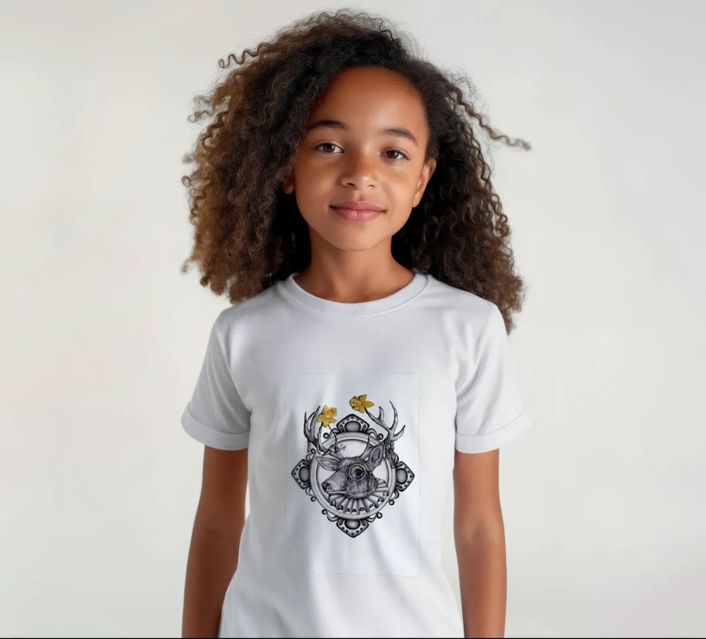 Deer t-shirt bambini da Maria Vdovichenko