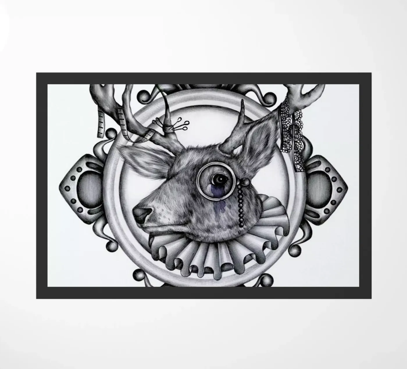 Deer Fußmatte von Maria Vdovichenko