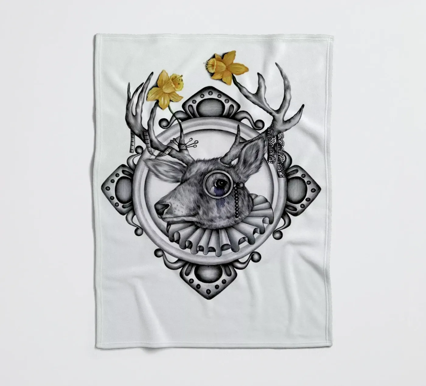 Deer Fleecedecke von Maria Vdovichenko