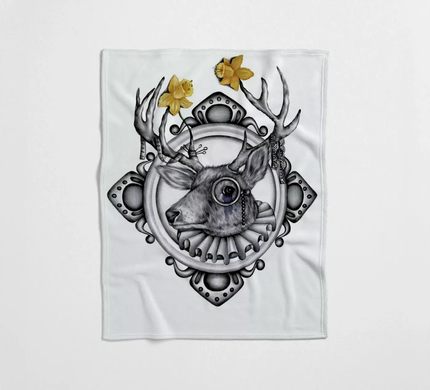 Deer Fleecedecke von Maria Vdovichenko