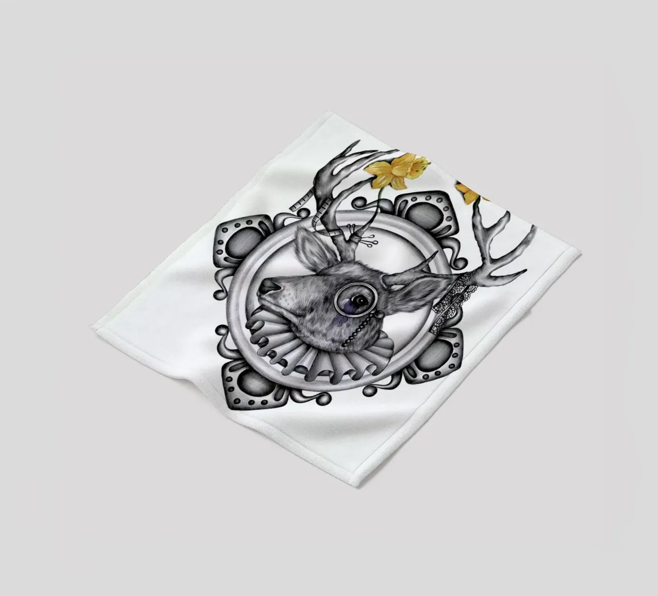 Deer fleecedeken van Maria Vdovichenko