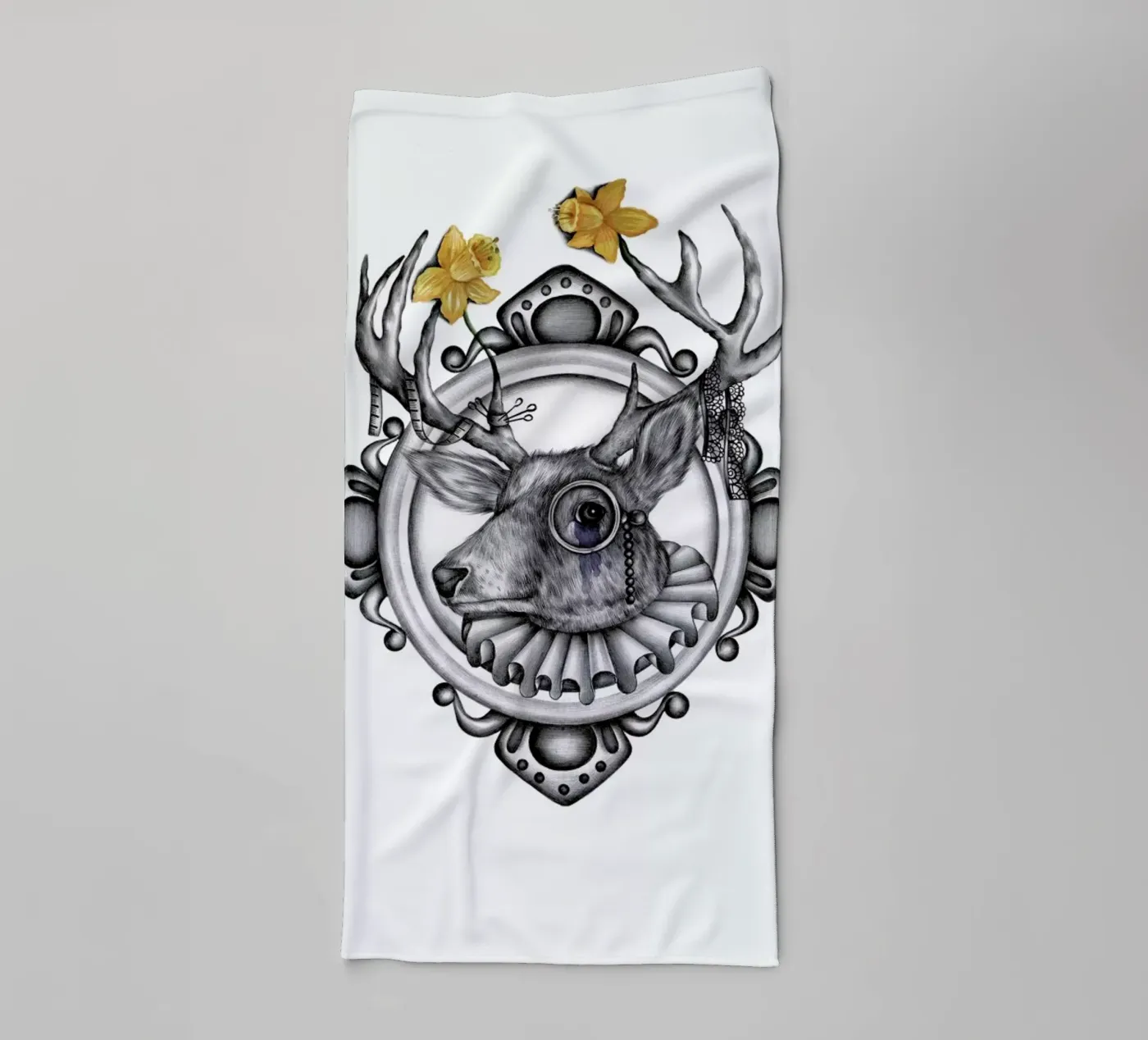 Deer towel by Maria Vdovichenko