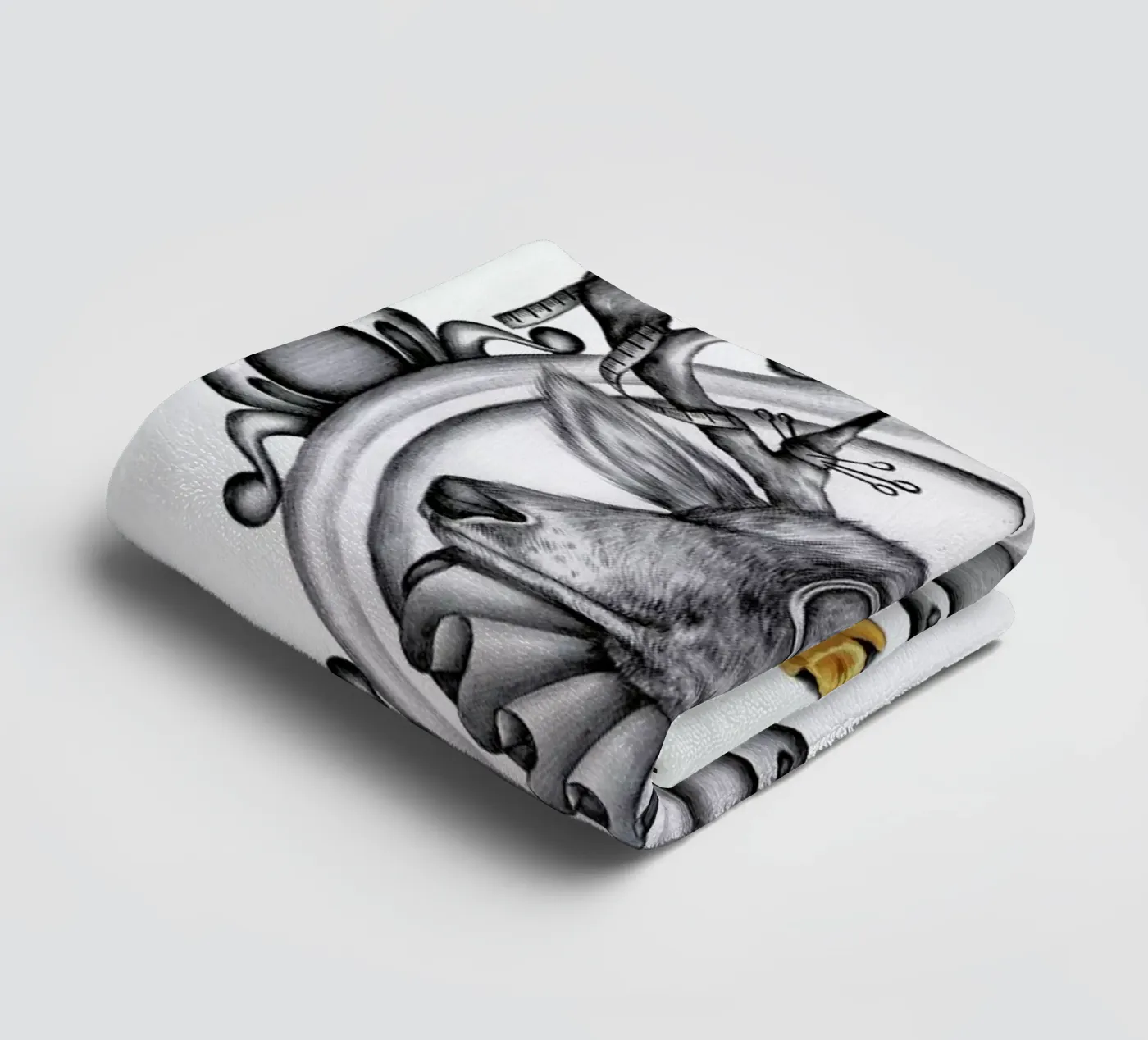 Deer towel by Maria Vdovichenko