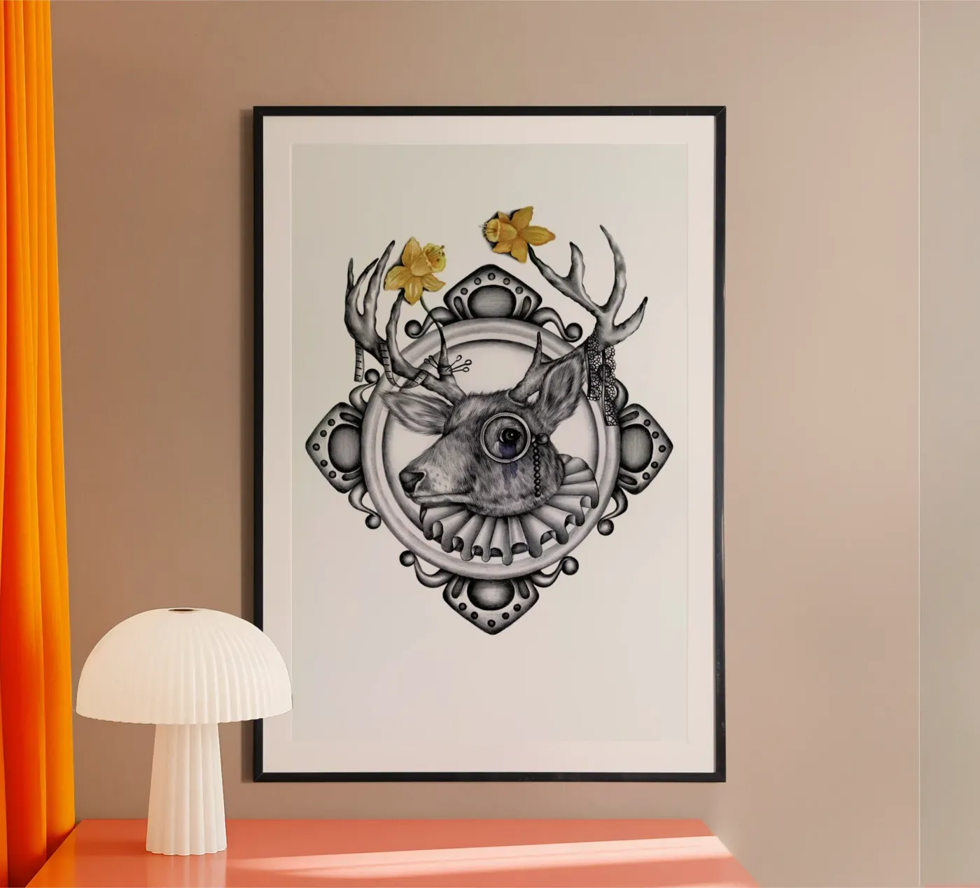 Deer poster by Maria Vdovichenko